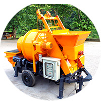 Concrete mixer and pump