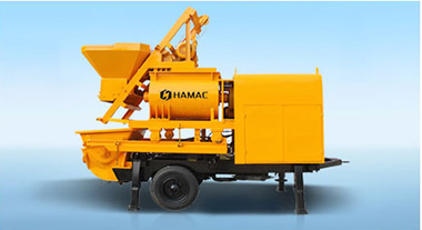 electric concrete mixer with pump