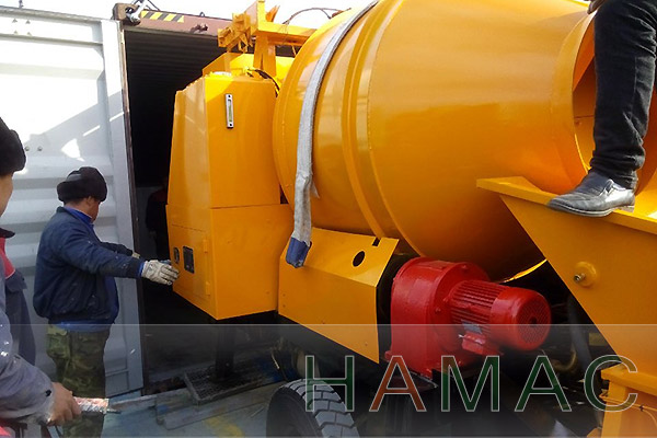 Concrete mixer with pump delivered to Saudi Arabia