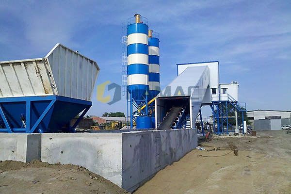 HZS120 Concrete Batching Plant in Russia