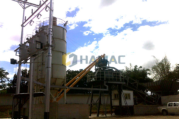 YHZS50 Mobile concrete batching plant in Papua New Guinea